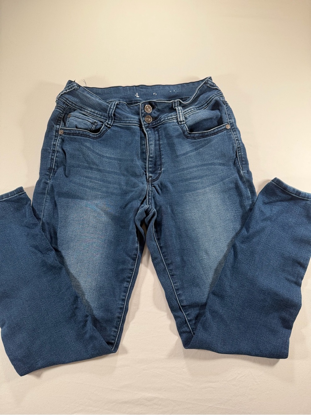 Wallflower Blue Skinny Jeans with Faded Detail